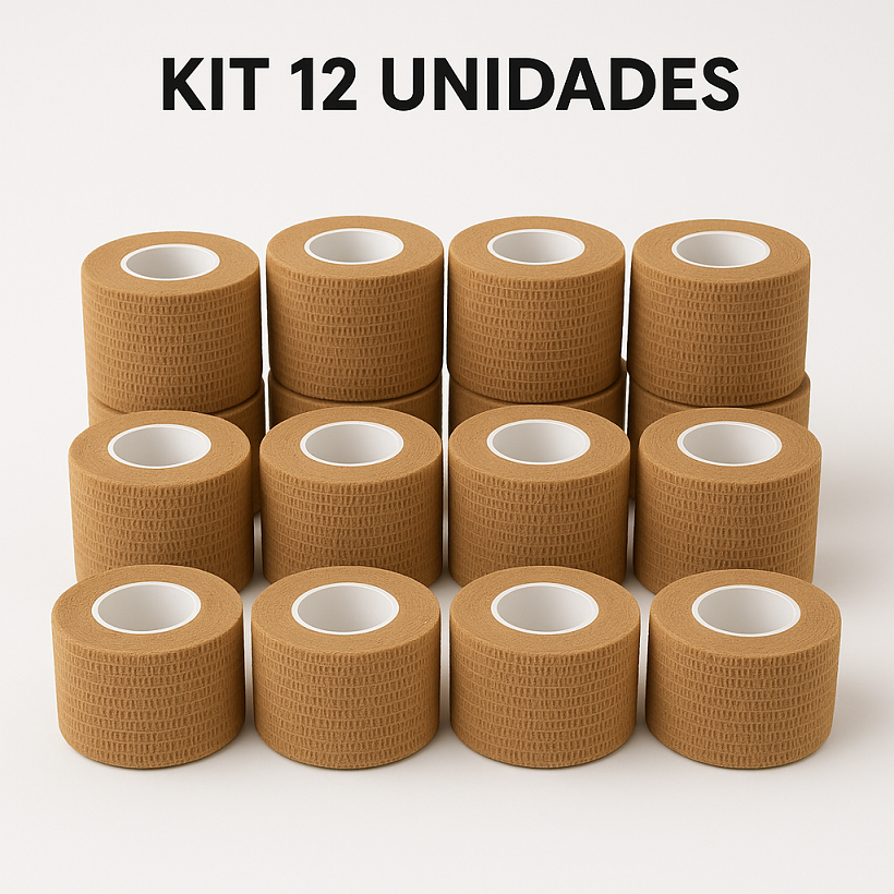 Kit 12 Bandagem adesiva Curativo Podologia para pets tattoo tape Grip Tattoo Atadura