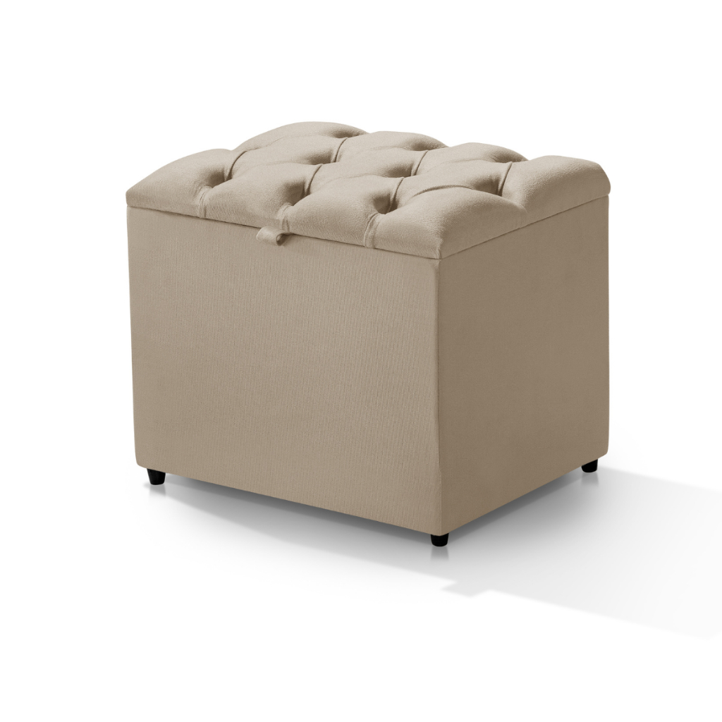 PUFF CONFORTO MODERNO SAPATEIRO MULTIUSO BAU BRINQUEDOS ORGANIZADOR COMPACTO FUNCIONAL