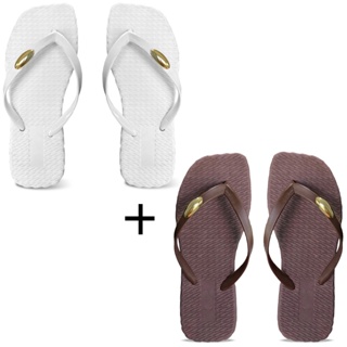 Kit 2 Chinelo Sandália Nuvem Feminino Solado Alto Praia Dia a Dia Antiderrapante em Oferta na Shopee