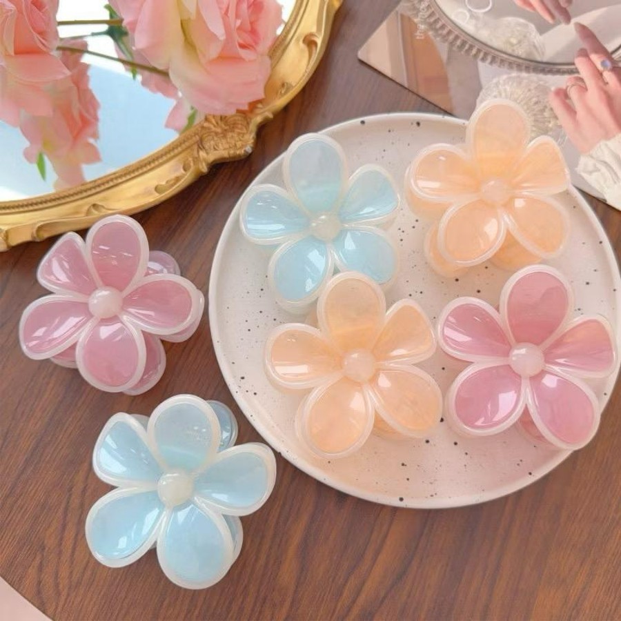 Presilha Flor Formato Clipe Tubarão Coreano Feminino Cabelo Acessório em Oferta na Shopee