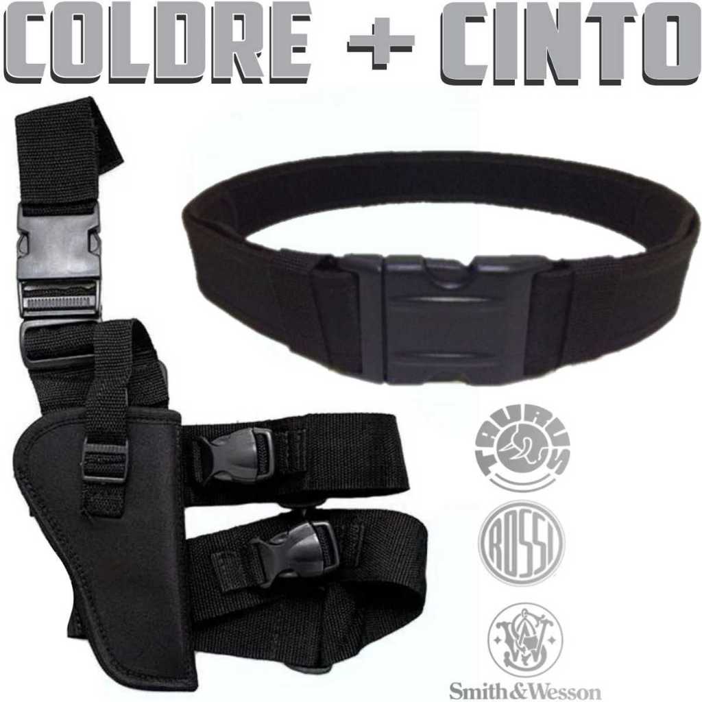 Coldre de Perna e Coxa de Revolver + Cinto Tático Regulável