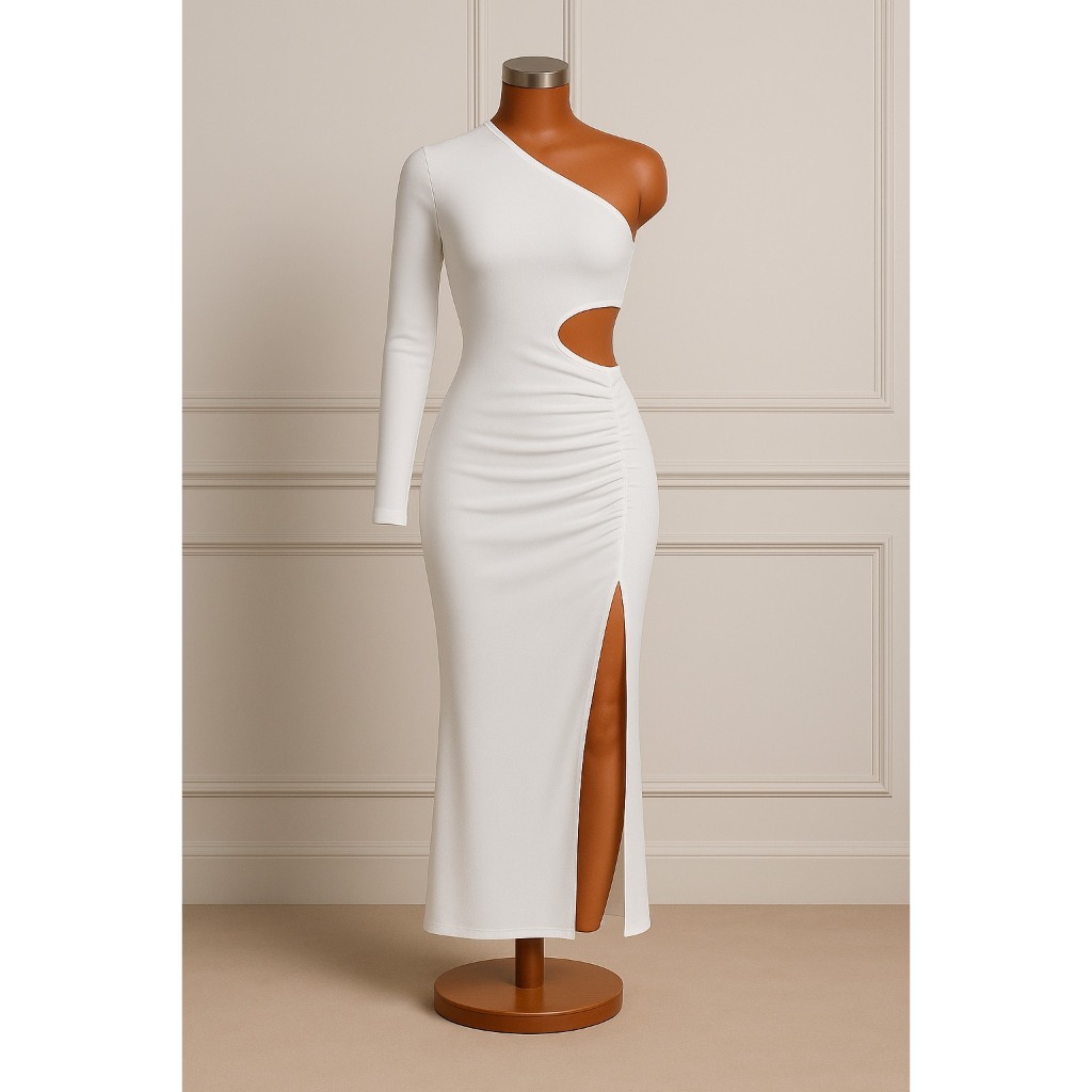 Vestido Mula Manca Longo com Fenda e Ombro Tubinho - Envio Imediato! em Oferta na Shopee