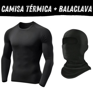 Kit Touca Ninja Balaclava  UV 50+ Camisa Térmica em Oferta na Shopee