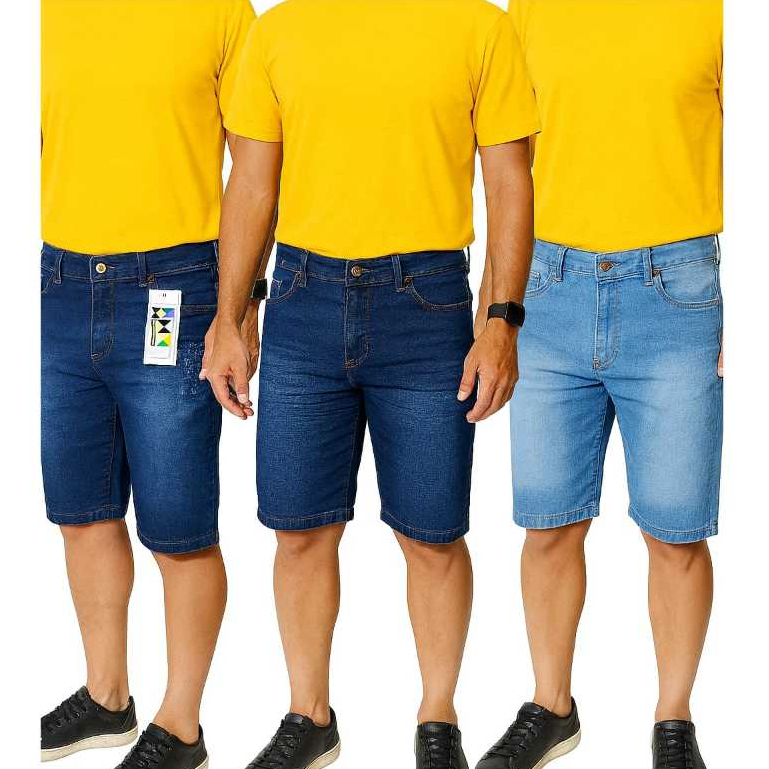 Bermuda Jeans Masculina Elastano Promoção Barata Direto da Fabrica