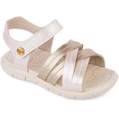 Sandália Klin Menina Tic Tac Infantil Papete Original Off White