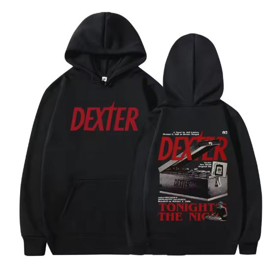 Moletom Canguru Blusa de frio com capuz Algodão Unissex Inverno Casaco Dexter Morgan, Seriado.