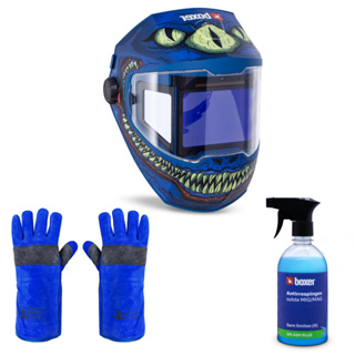 Kit Máscara de Solda Completo Luva e Antirespingo em Oferta na Shopee