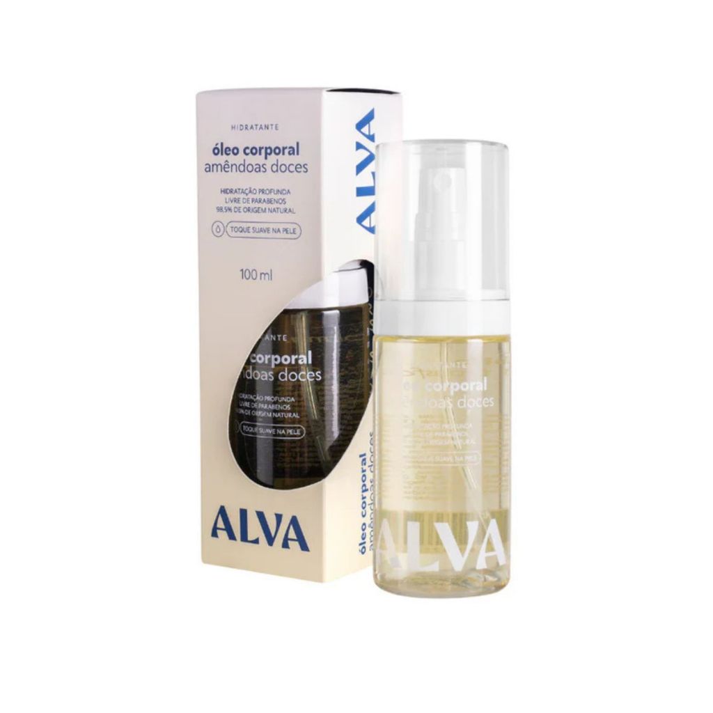 Óleo Corporal Hidratante de Amêndoa Doce Alva 100ml
