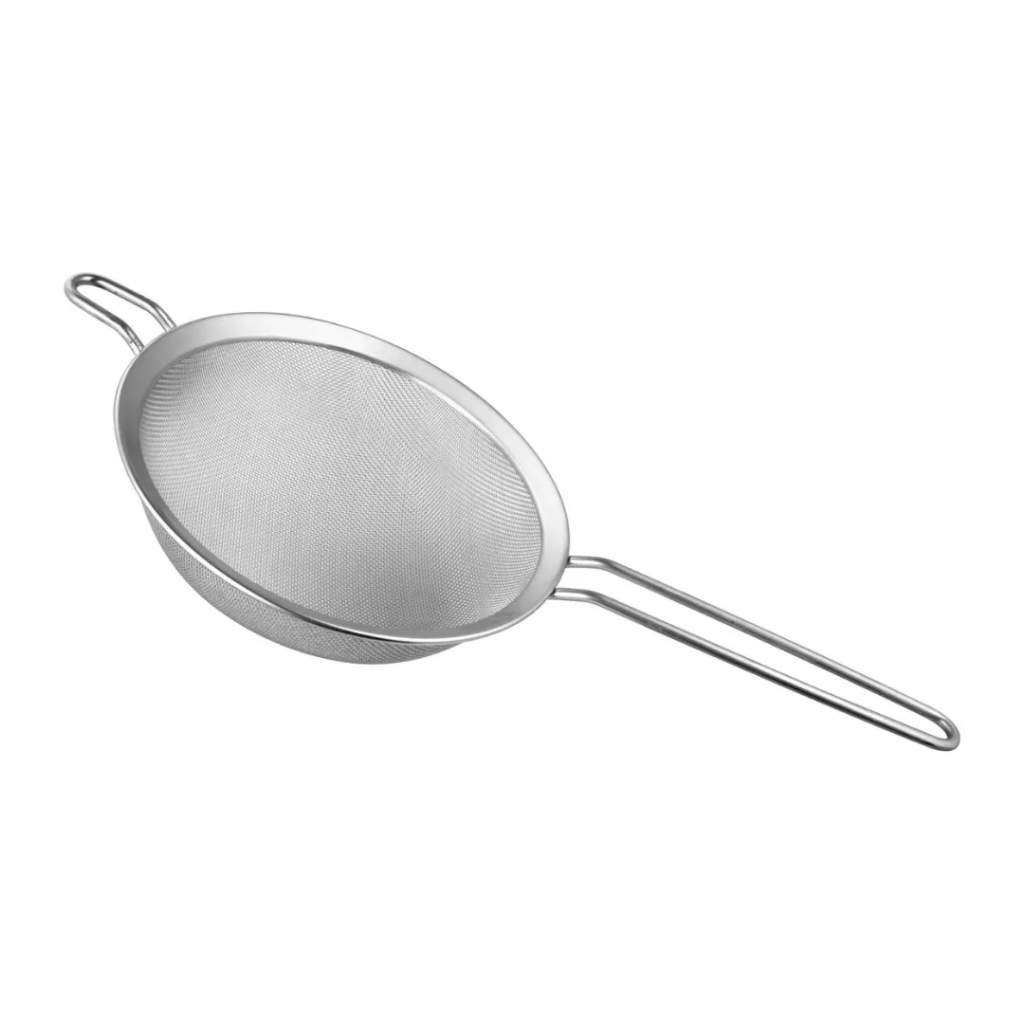Peneira Fina De Aço Inox Coar Polvilhar Escorrer Massa 26cm