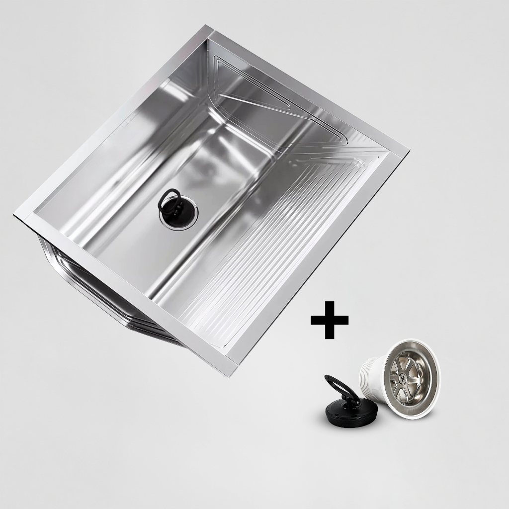 Tanque Inox Embutir 48 Litros 608x536x265 com válvula Solo em Oferta na Shopee