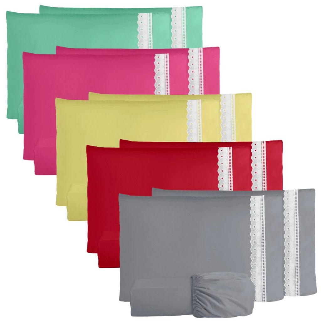 Jogo De Lençol Algodão Cama Casal Queen Macio e Suave - Serve Cama Box ou Normal