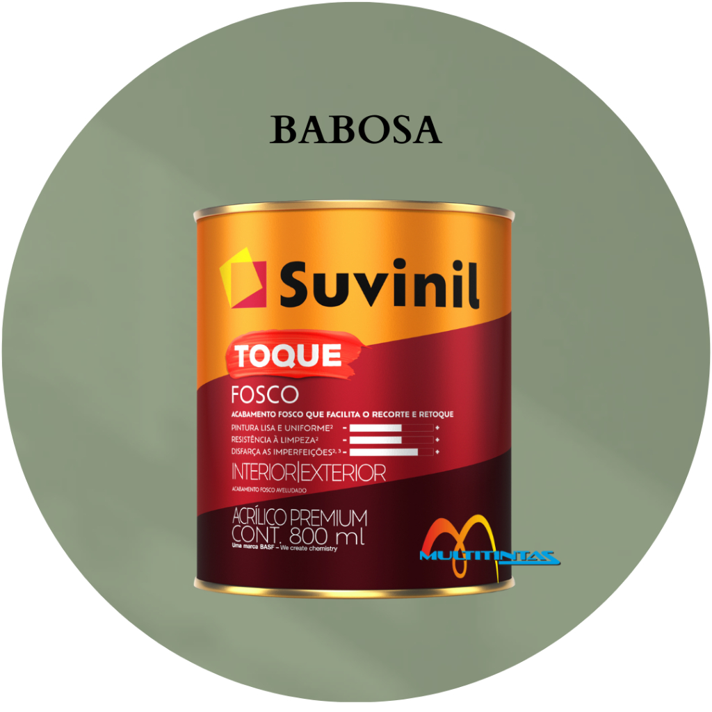 Tinta Acrílica 800ml Cor Babosa Toque Fosco Suvinil em Oferta na Shopee
