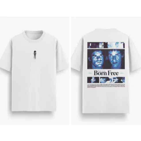 Camiseta Camisa Blusa Algodão Unissex Dexter Morgan Seriado, Born Free Brian Moser, Frente e Costas.