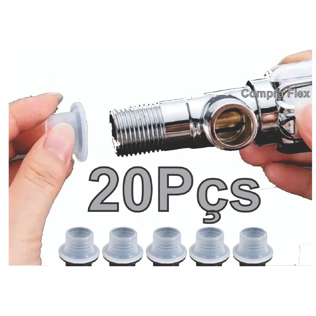 20 Pçs Veda Rosca de Silicone Anti Vazamento para Torneiras Tubulação Chuveiros Anel de Vedação em Oferta na Shopee