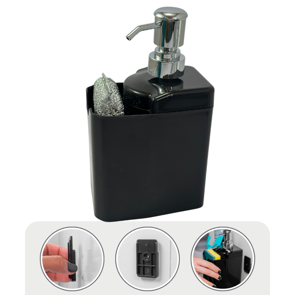 Porta Detergente Esponja Bucha Dispenser Para Cozinha Lavabo Banheiro Luxo Top Achadinhos