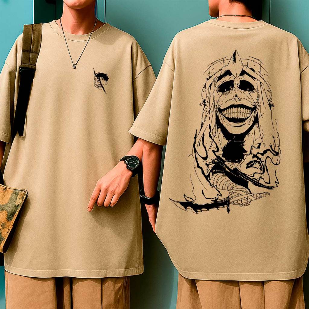 Detalhes do Camiseta Oversized Solo Leveling Algodão Anime Oni Mangá Manwha 100% Algodão