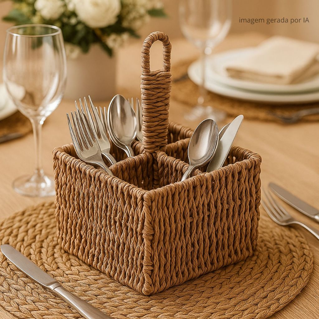 Porta Talheres Wolff de Sisal 15cm x 20cm em Oferta na Shopee
