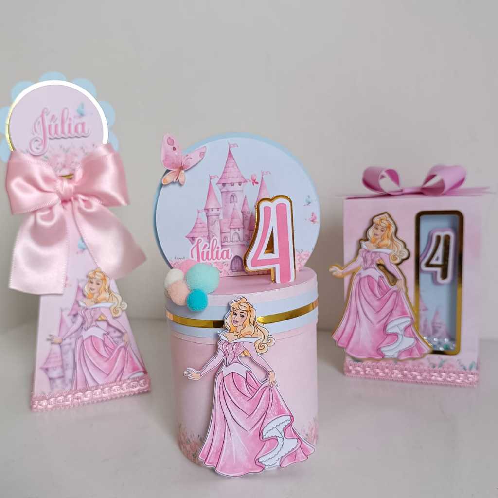 Kit Personalizado Princesas Aurora | Lembrancinhas Princesa Aurora | Lembrancinhas para festa das princesas