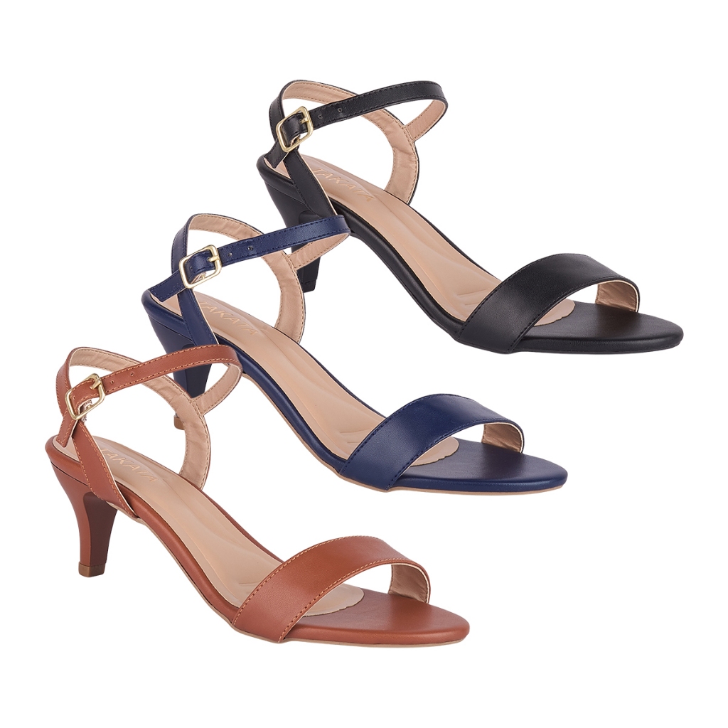 Sandália Feminina Salto Fino Baixo Médio Gisele Clássica Elegante Social Casual Tira Moda Festa em Oferta na Shopee