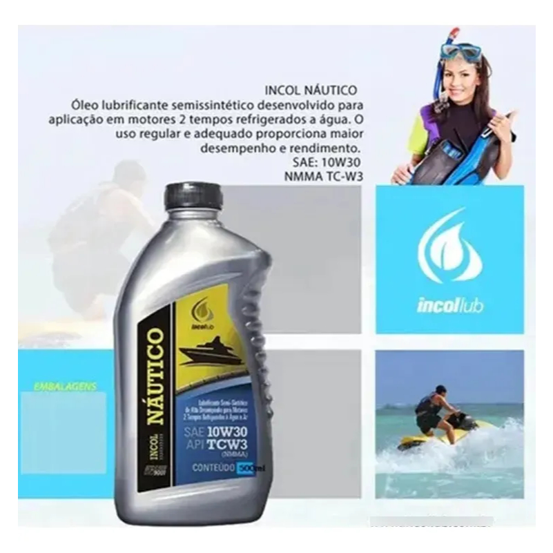 Oleo 2t Náutico Tcw3 Motor Popa Barco Lancha Jet Óleo Lubrificante linha nautica 500ml novo Promocao em Oferta na Shopee