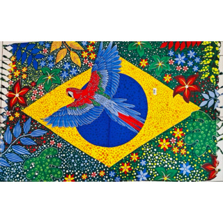 Canga Praia Saída Beach Piscina Pareo Painel 160x110CM Toalha 100%Poliéster Verão Grande Bandeira Brasil em Oferta na Shopee