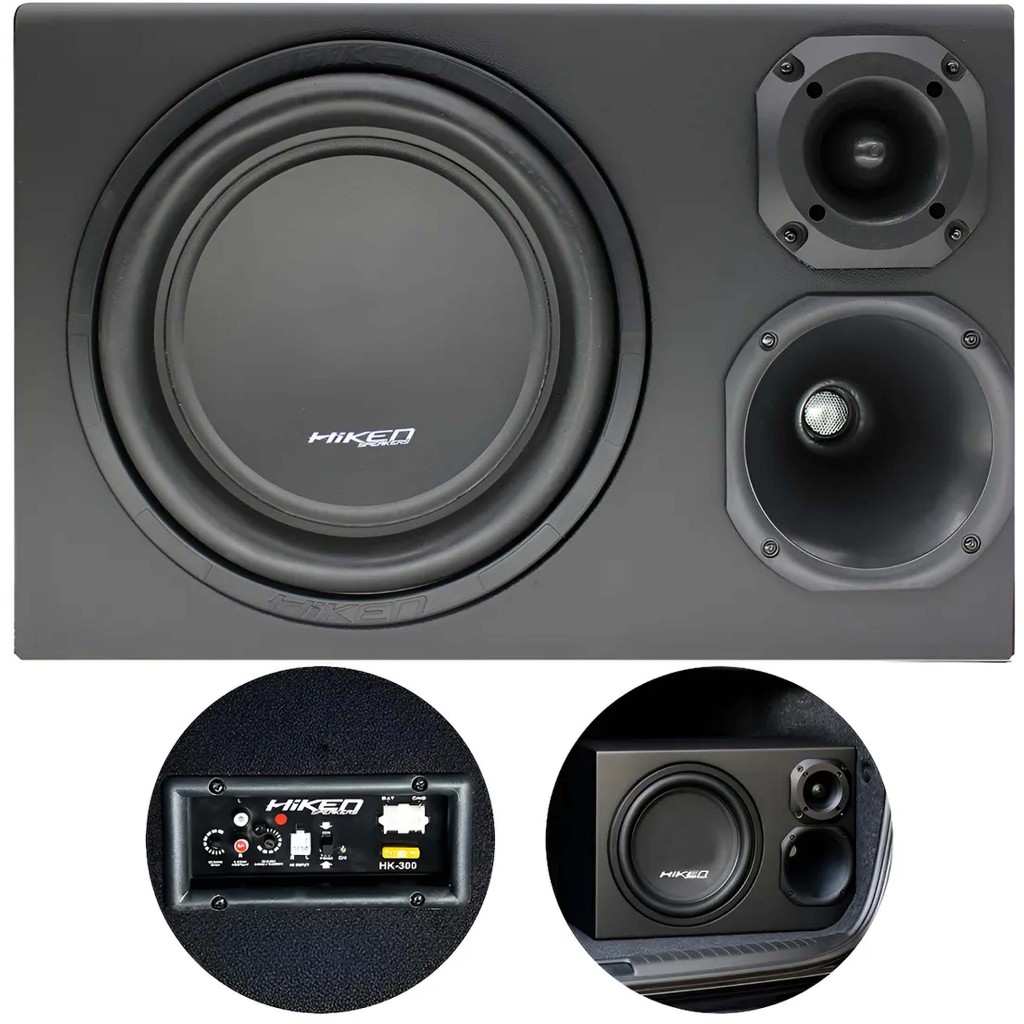 Caixa Trio Amplificada 12 Polegadas 300 WRMS Subwoofer Hiken