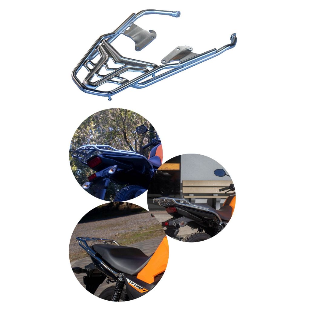 Bagageiro vision longo  CG TITAN/FAN/START 160 2025 em diante Cromado tex em Oferta na Shopee