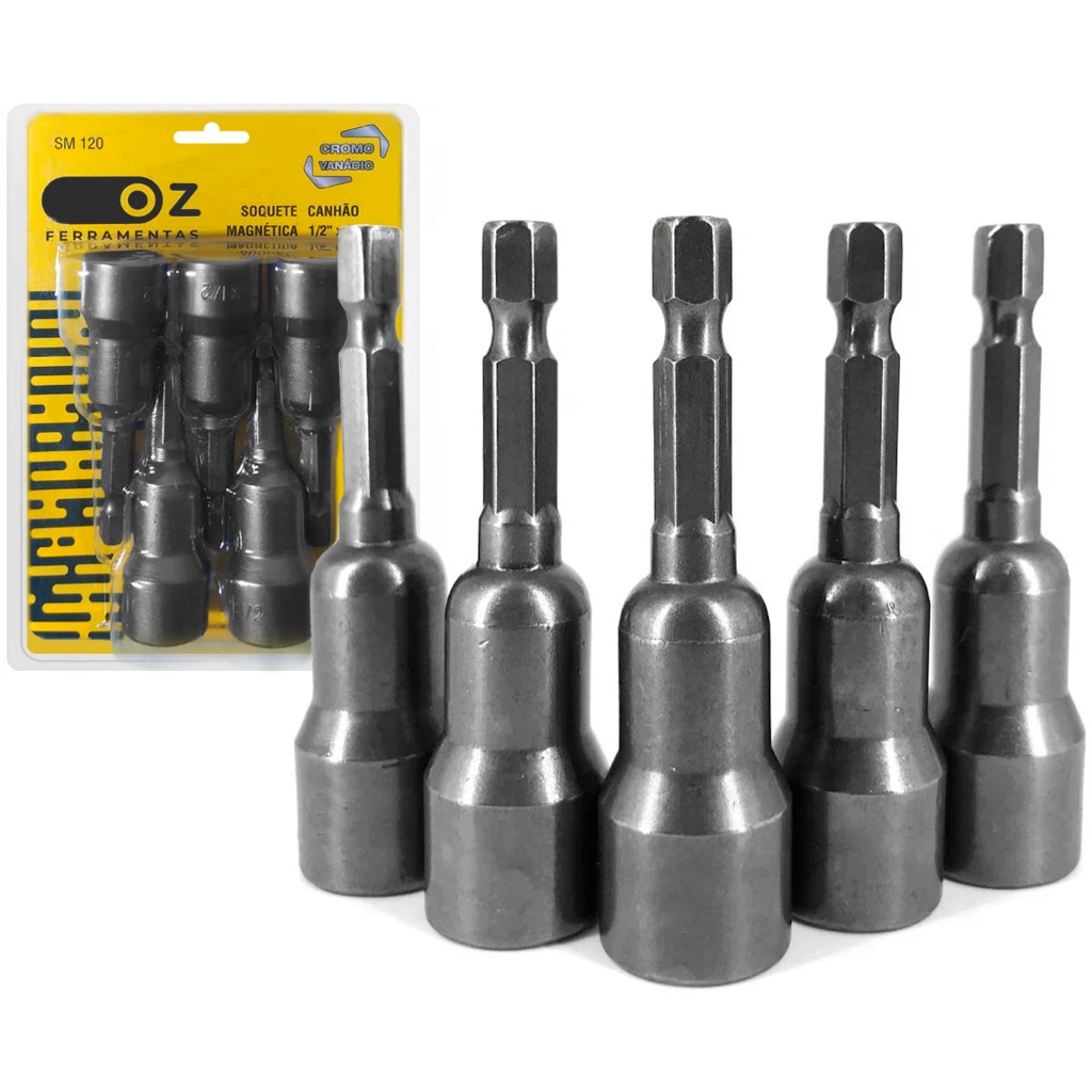 Adaptador Soquete Magnético 65mm 1/2 Pol Sextavado 5 Peças em Oferta na Shopee