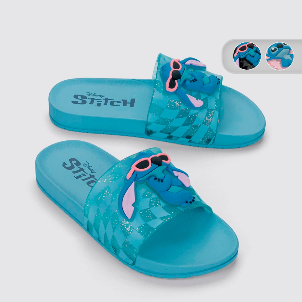 Chinelo Grendene Kids Stitch Disney Mania Gaspea Slide Menina 23285 em Oferta na Shopee