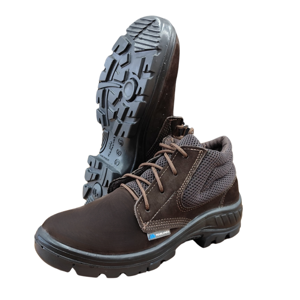 Bota Marluvas 95b26 Couro Botina Nobuck C/bico Pvc Com Ca em Oferta na Shopee