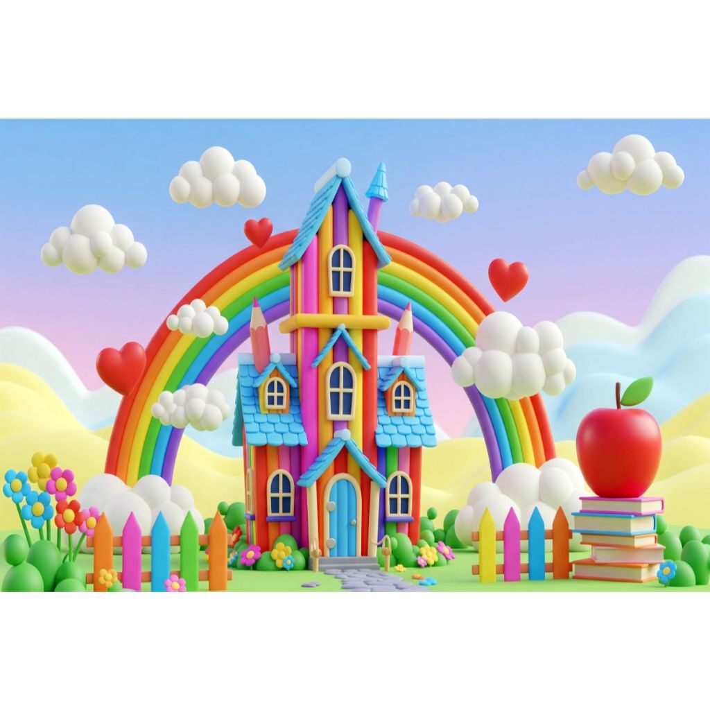 Painel Retangular tecido sublimado ABC doa maternaç formatura em Oferta na Shopee