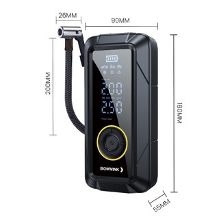 Bomba de Ar Compressor Digital Portátil com LED Encher Pneu Elétrica Portátil Sem Fio Car…