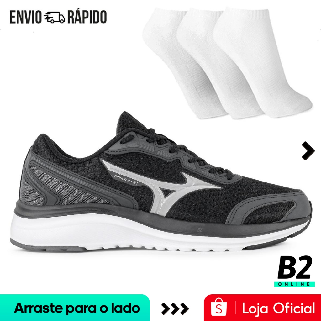 Tênis Mizuno Raijuu 2 Masculino + 3 Pares de Meias em Oferta na Shopee