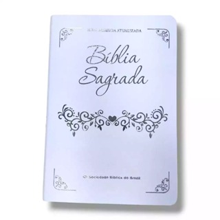 Bíblia Sagrada - NAA - Letra Grande - Capa Luxo BRANCA para Casamento em Oferta na Shopee