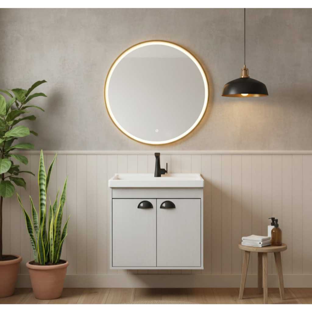 Gabinete para Banheiro 50cm MDF com Cuba em Oferta na Shopee