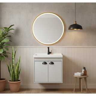 Gabinete para Banheiro 50cm MDF com Cuba em Oferta na Shopee