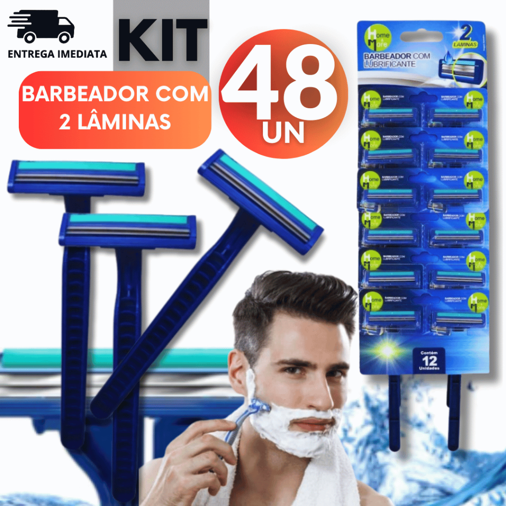 Gilete Prestobarba Aparelho de Barbear 2 Lâminas Com Fita Lubrificante Barbeador Descartável Resort premium Confort