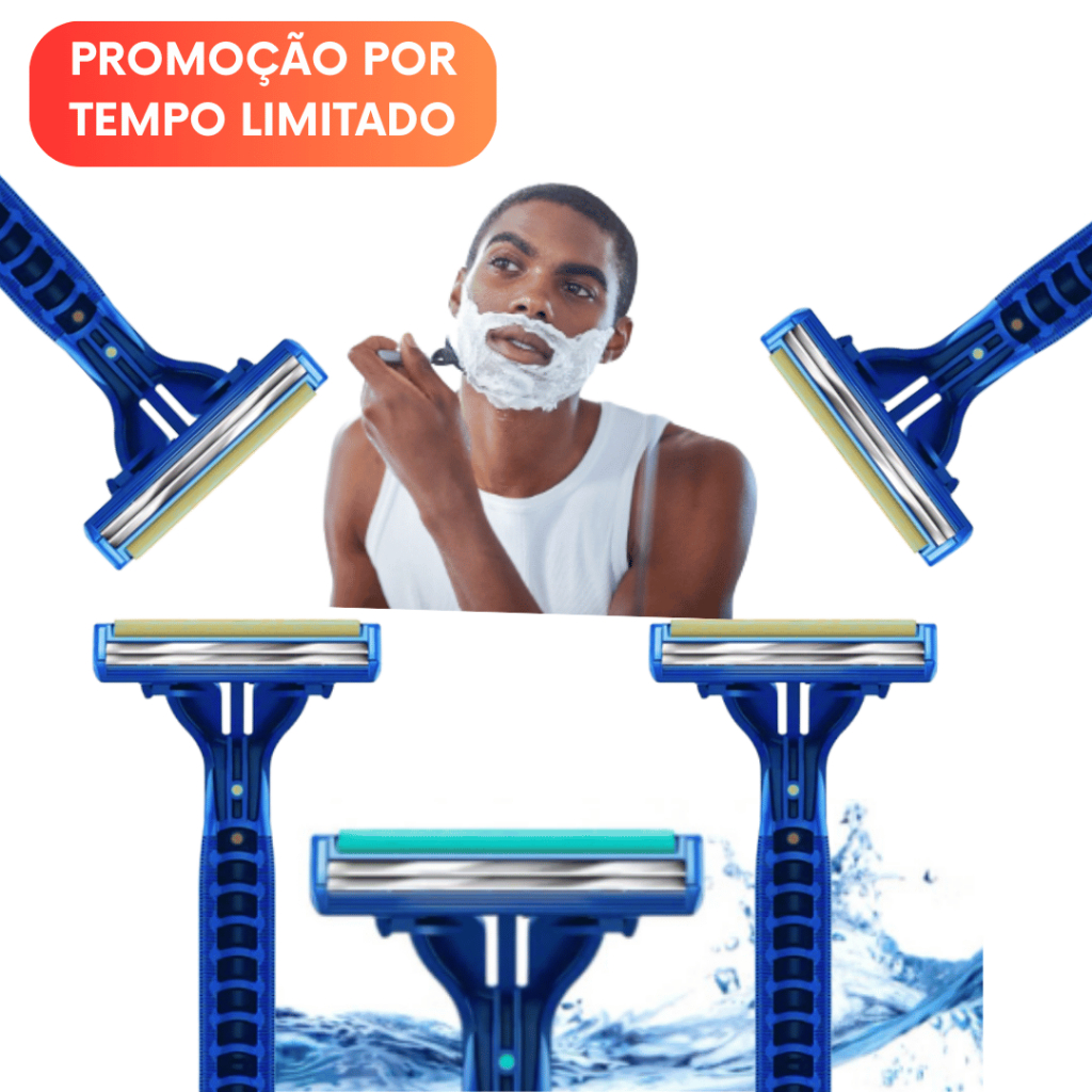 Prestobarba Aparelho de Barbear 2 Lâminas Com Fita Lubrificante Barbeador Descartável Resort premium
