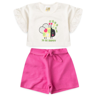 Conjunto Menina Estampa Joaninha - JD Kids - 3836 em Oferta na Shopee
