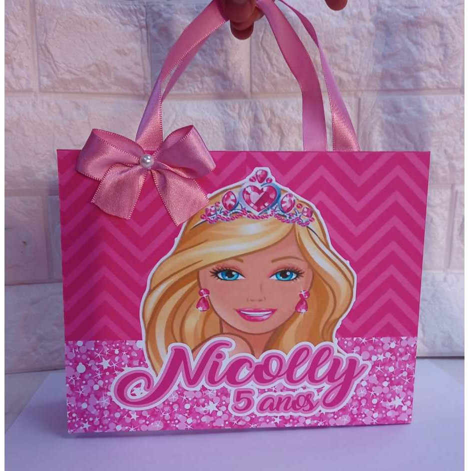 Sacolinha Personalizada Barbi lembrancinhas personalizadas para festa caixinhas