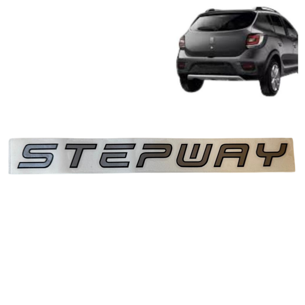 Emblema adesivo porta mala STEPWAY – Sandero 2015 a 2020 - adesivo menor em Oferta na Shopee