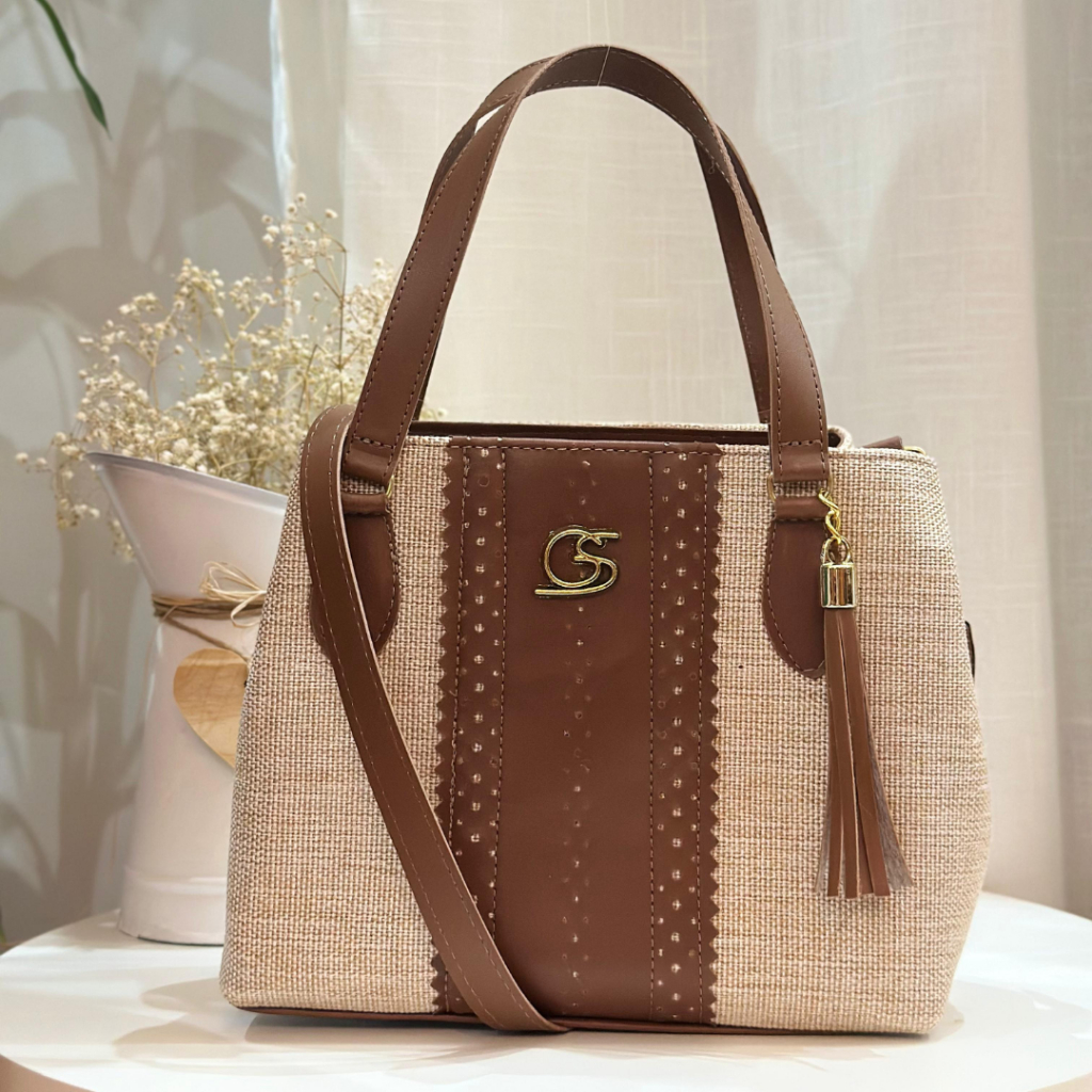 Bolsa Feminina Paris Transversal e de Ombro, Bolsa em Tecido Gaby Show em Oferta na Shopee