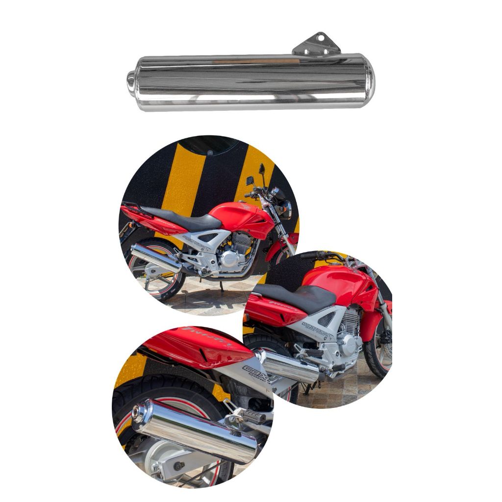 Escapamento Ponteira Honda Cbx 250 Twister 2002 2003 2004 2005 2006 2007 2008 em Oferta na Shopee