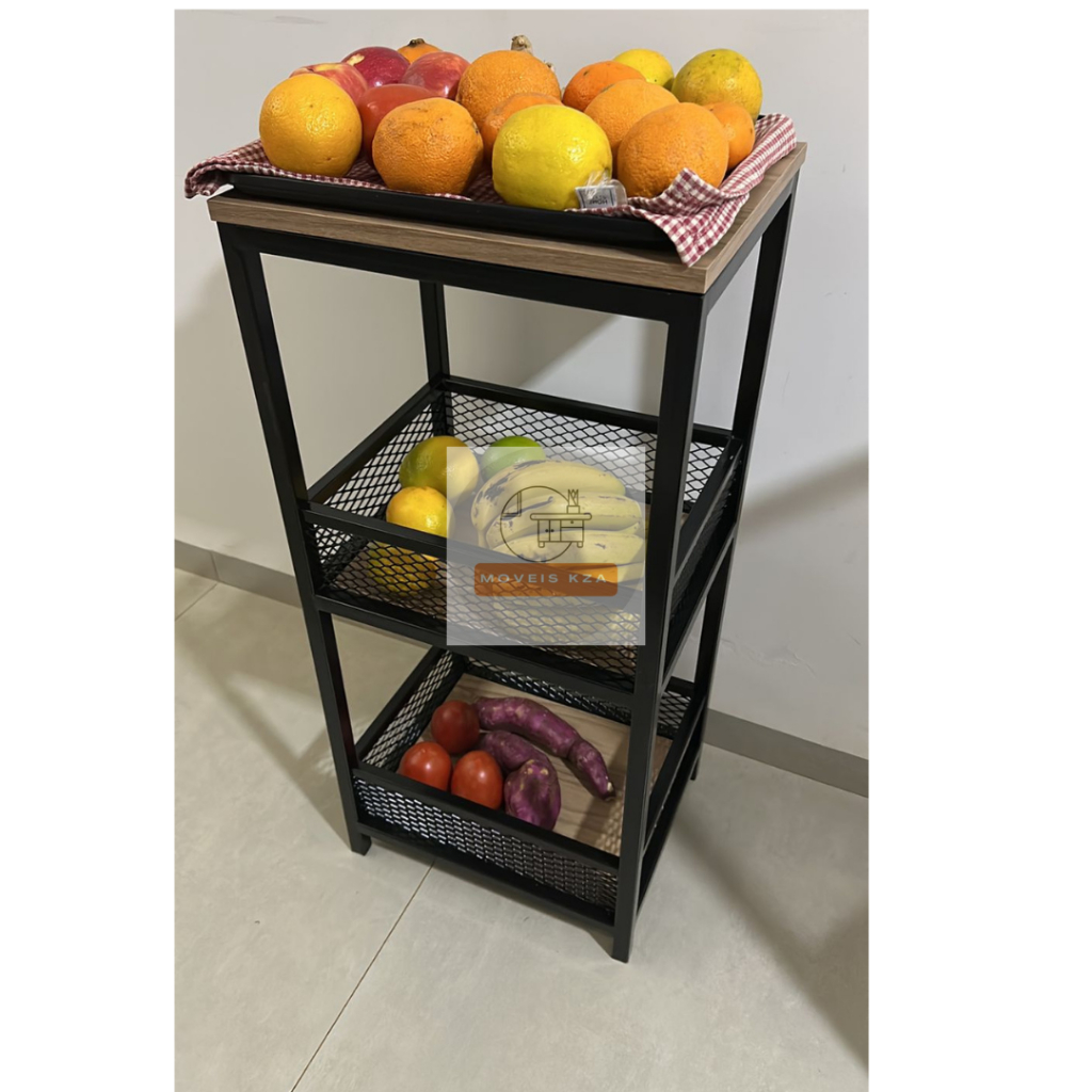 Organizador Fruteira 2 Cestos com Tampo Cozinha Quarto Banheiro- COD 93