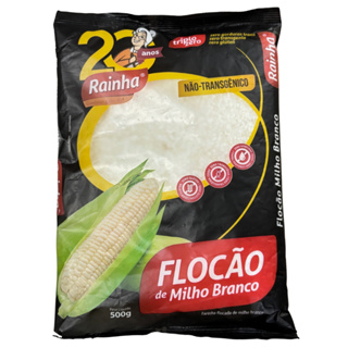 Flocão de Milho Branco Não-Transgênico Rainha 500g em Oferta na Shopee