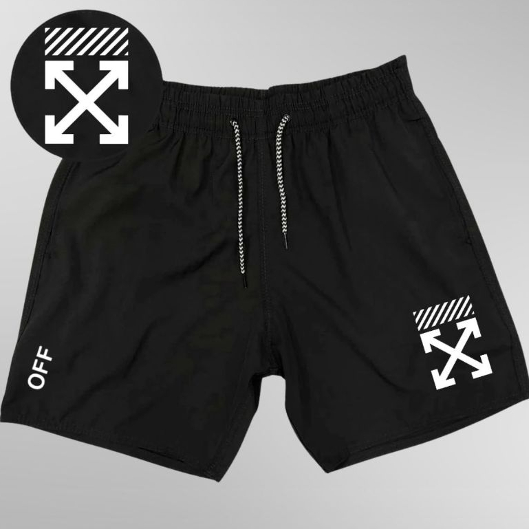 Bermuda Esportiva de Elastano Masculina - OFF 03 - Academia Corrida Skate Basquete Otaku