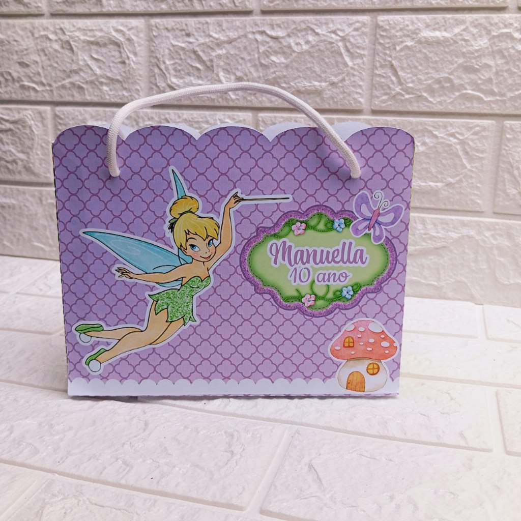Sacolinha Surpresa Sininho Personalizada - Lembrancinhas Personalizada - Festa Infantil - Festa de Aniversário Infantil