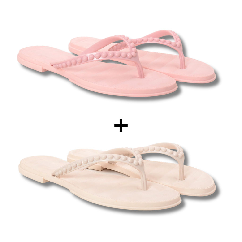Kit Chinelo Feminino Pérola Confortável Macio