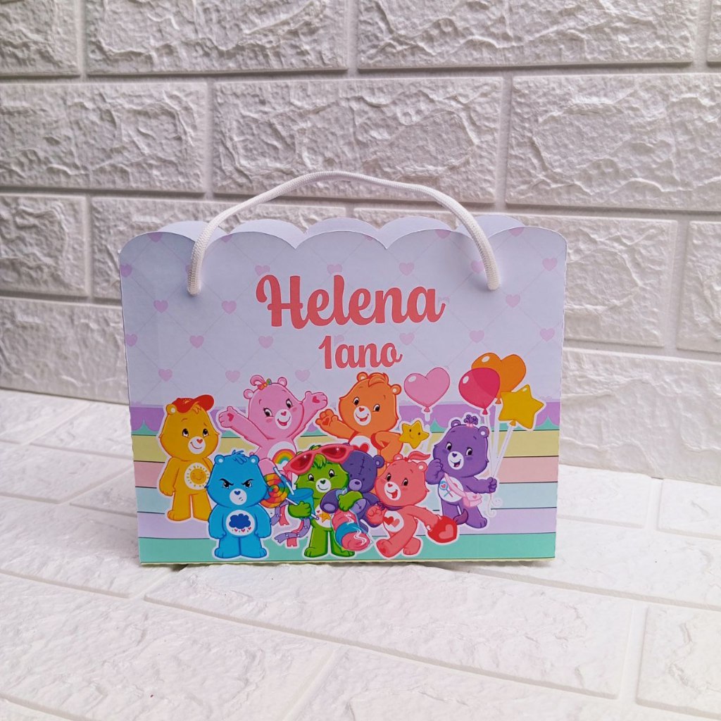 Sacolinha Surpresa Ursinhos Carinhosos Personalizada -Lembrancinhas Personalizada -Festa Infantil -Festa de Aniversário