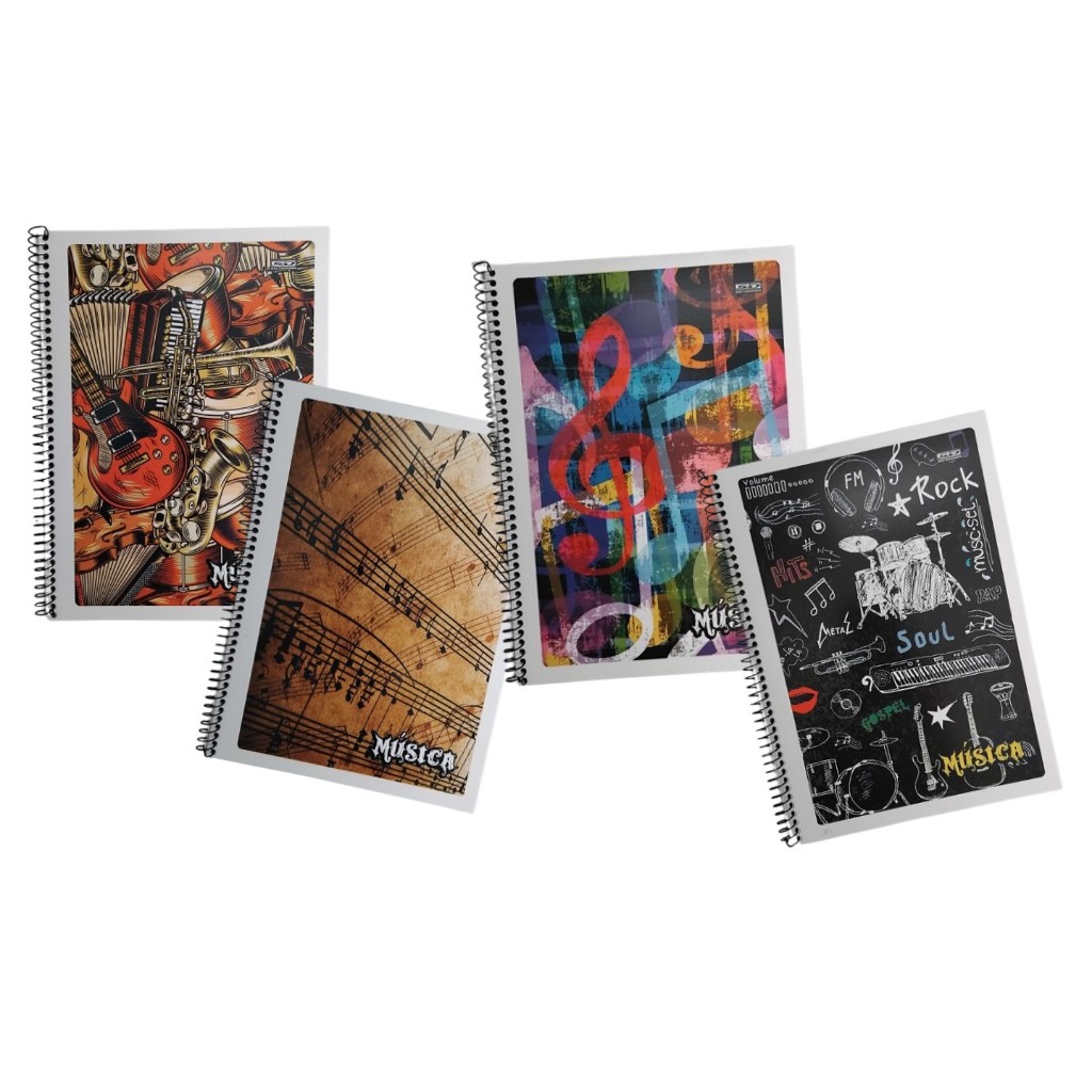 Caderno de Anotação Musical Partitura 50 Folhas com Picote para Estudo e Composição De Musicas Capa Flexivel Sortida em Oferta na Shopee